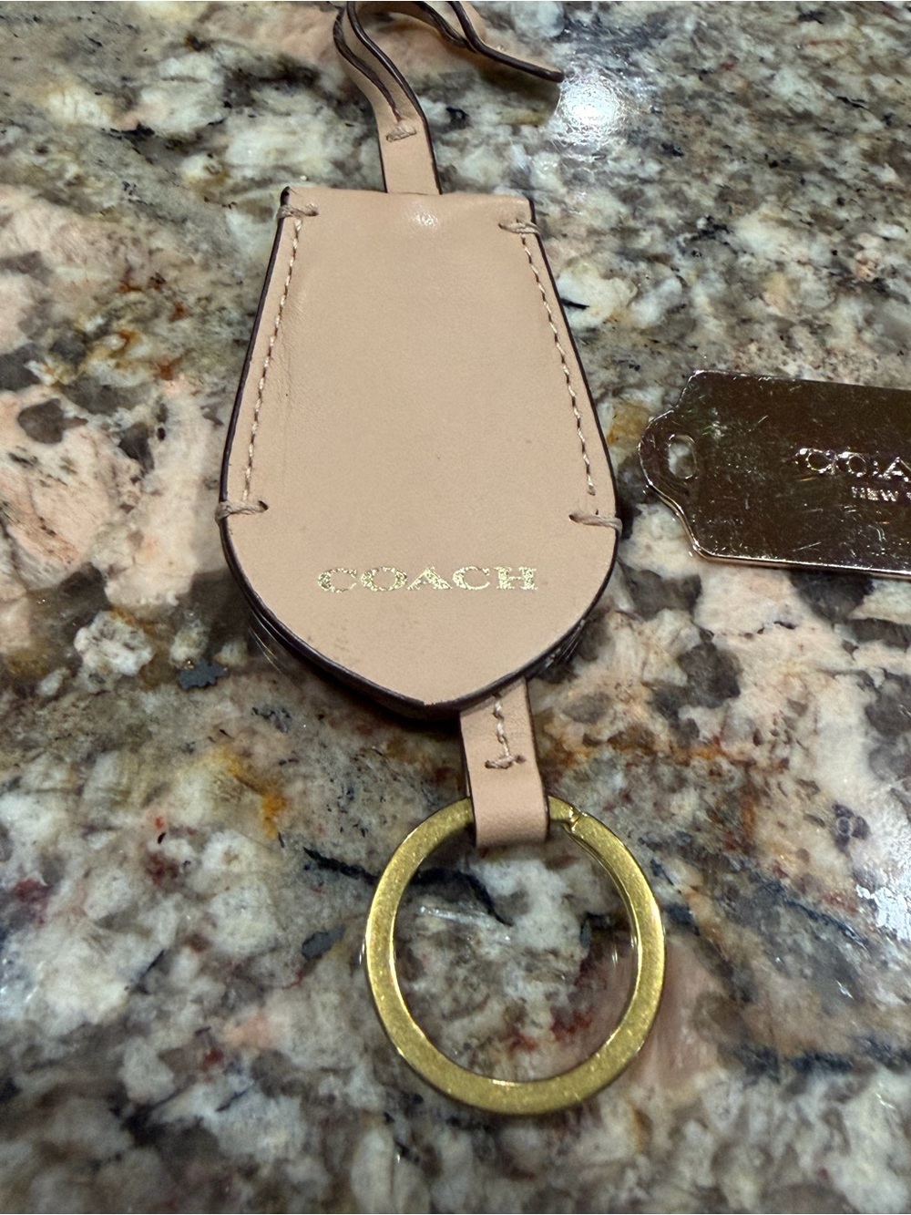 Coach Leather Key Clochette & Gold Coach Dogtag Bundle - Picture 3 of 5
